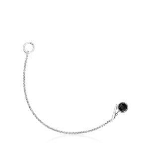 Tous Aged silver and onyx chain Bracelet Man